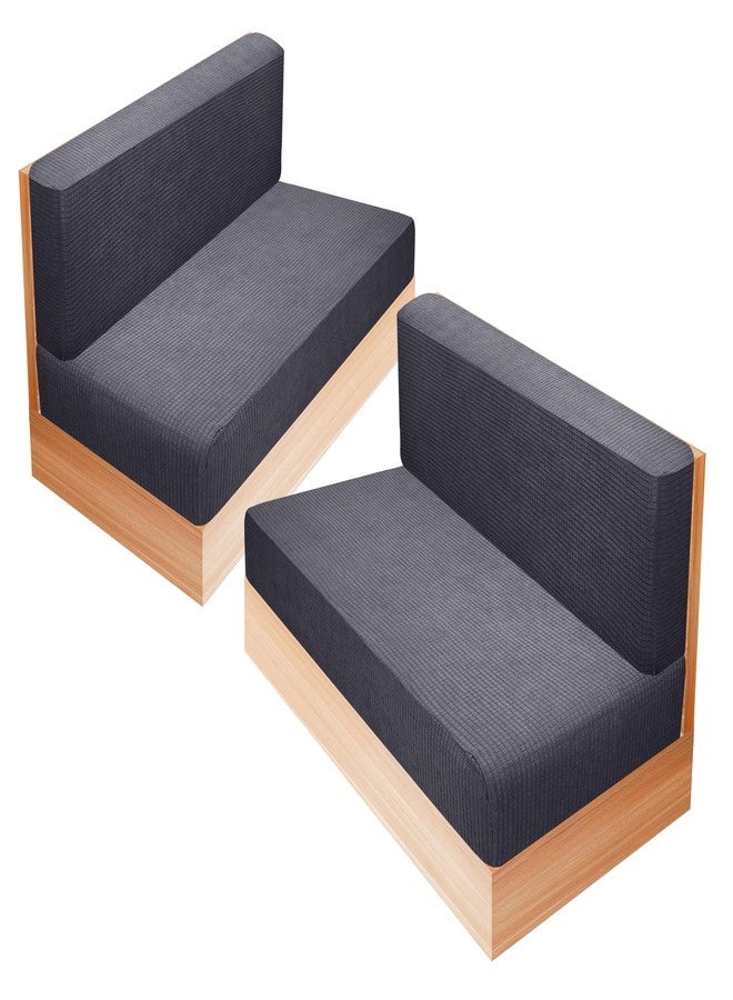 UCandy RV Dinette Cushion Covers, Camper Cushion Slipcover Stretch Sofa Chair Cover Furniture Protector for RV Camper Car Bench Backrest Covers & Bench Covers (Gray) - Image 1